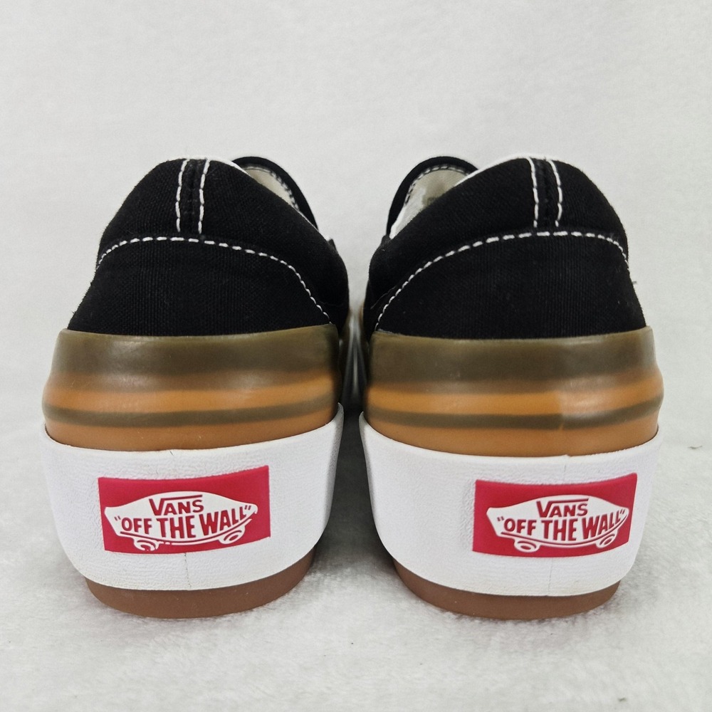 Vans Shoes Womens 6.5 Black Canvas Slip On Platform Lug Sole Skate Sneakers - Picture 8 of 13